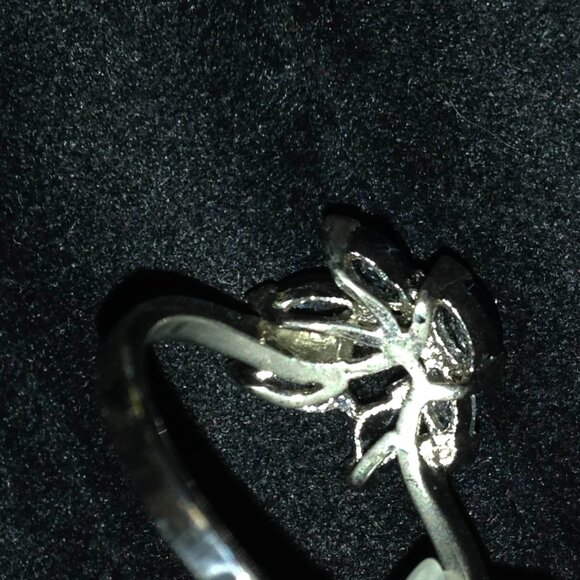 Sterling Silver And Sapphire Ring Size 7 - Picture 6 of 11